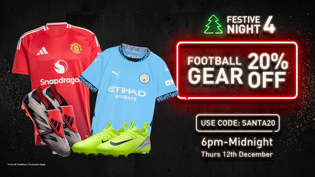 5 Festive Nights - Soccer Jerseys & Football Boots 20% Off