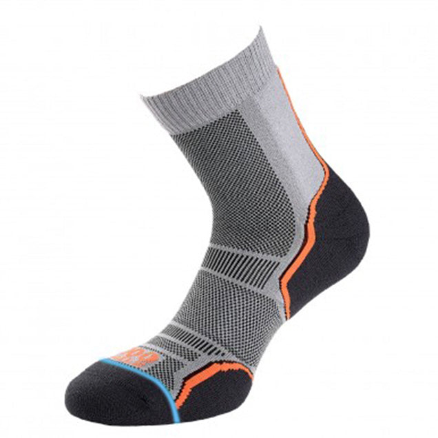 1000 Mile Trail Wmns 2Pk Socks Grey/Org