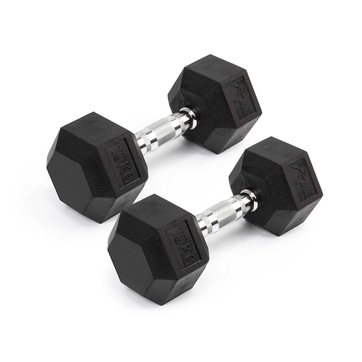 Rival Rubber Hex Dumbbell 10kg Pair