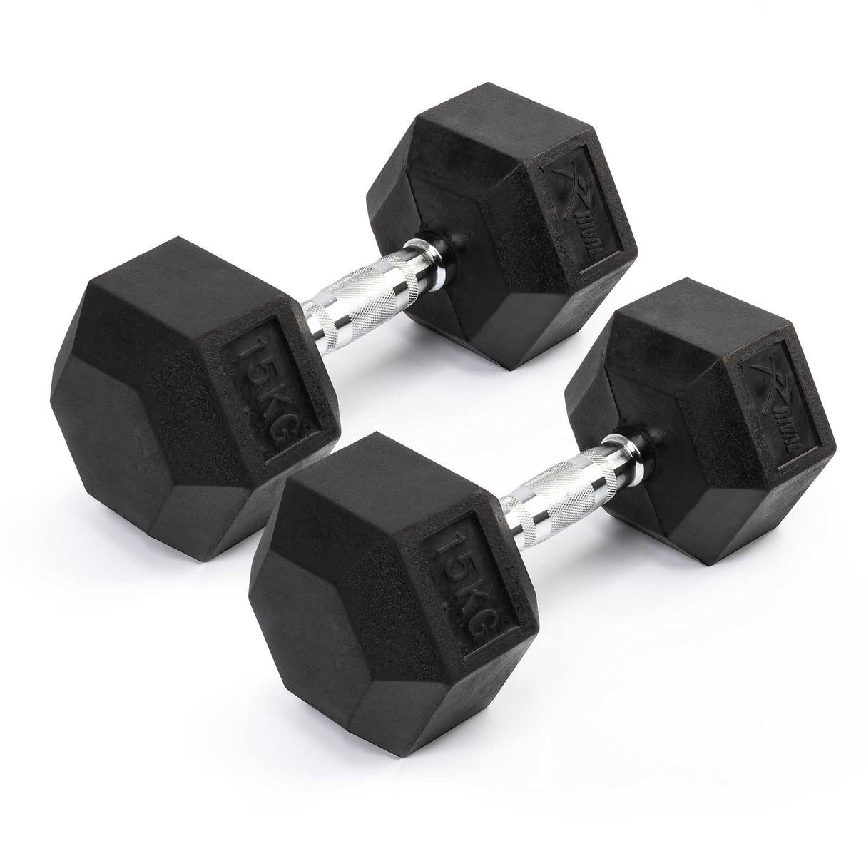 Rival Rubber Hex Dumbbell 15kg Pair