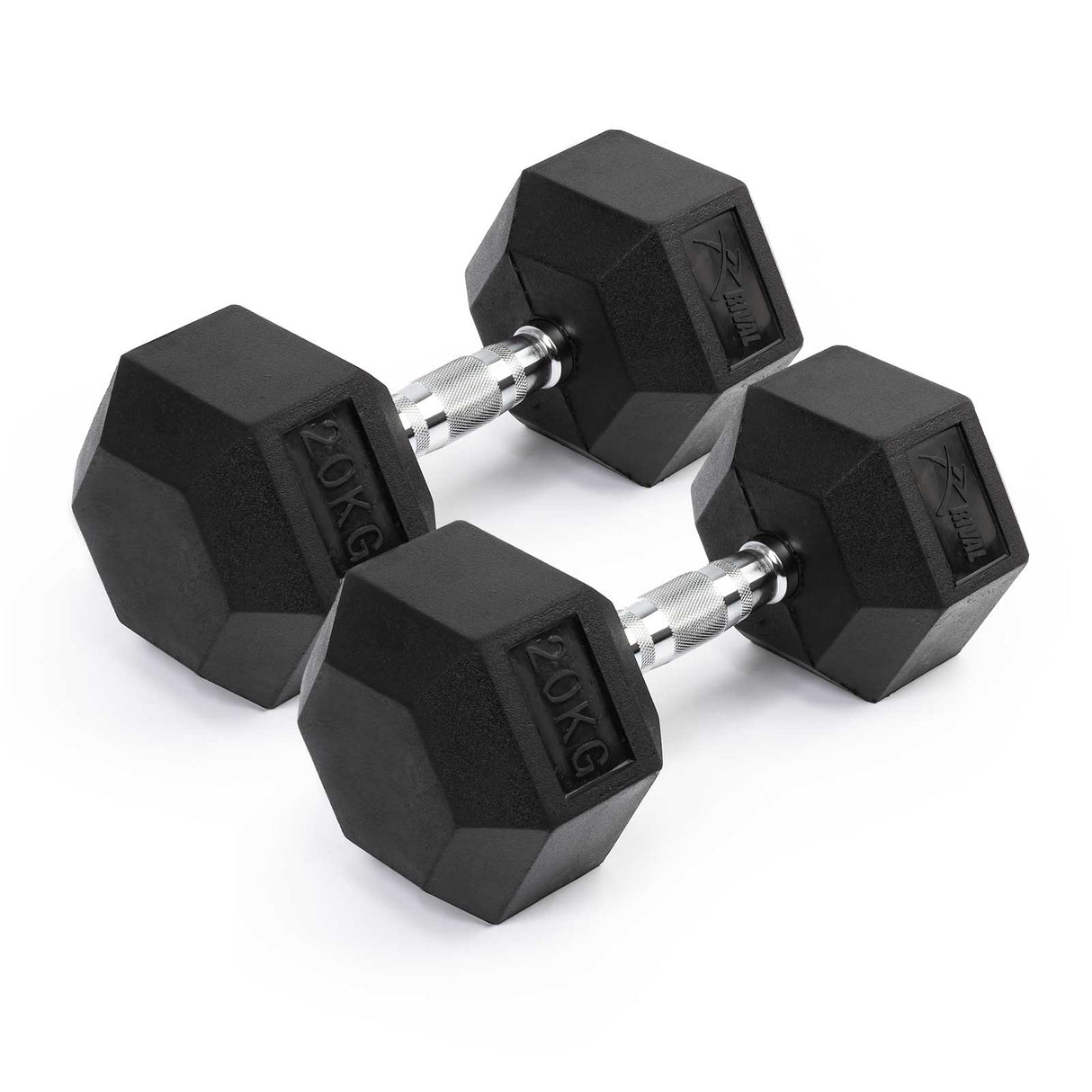 Rival Rubber Hex Dumbbell 20kg Pair