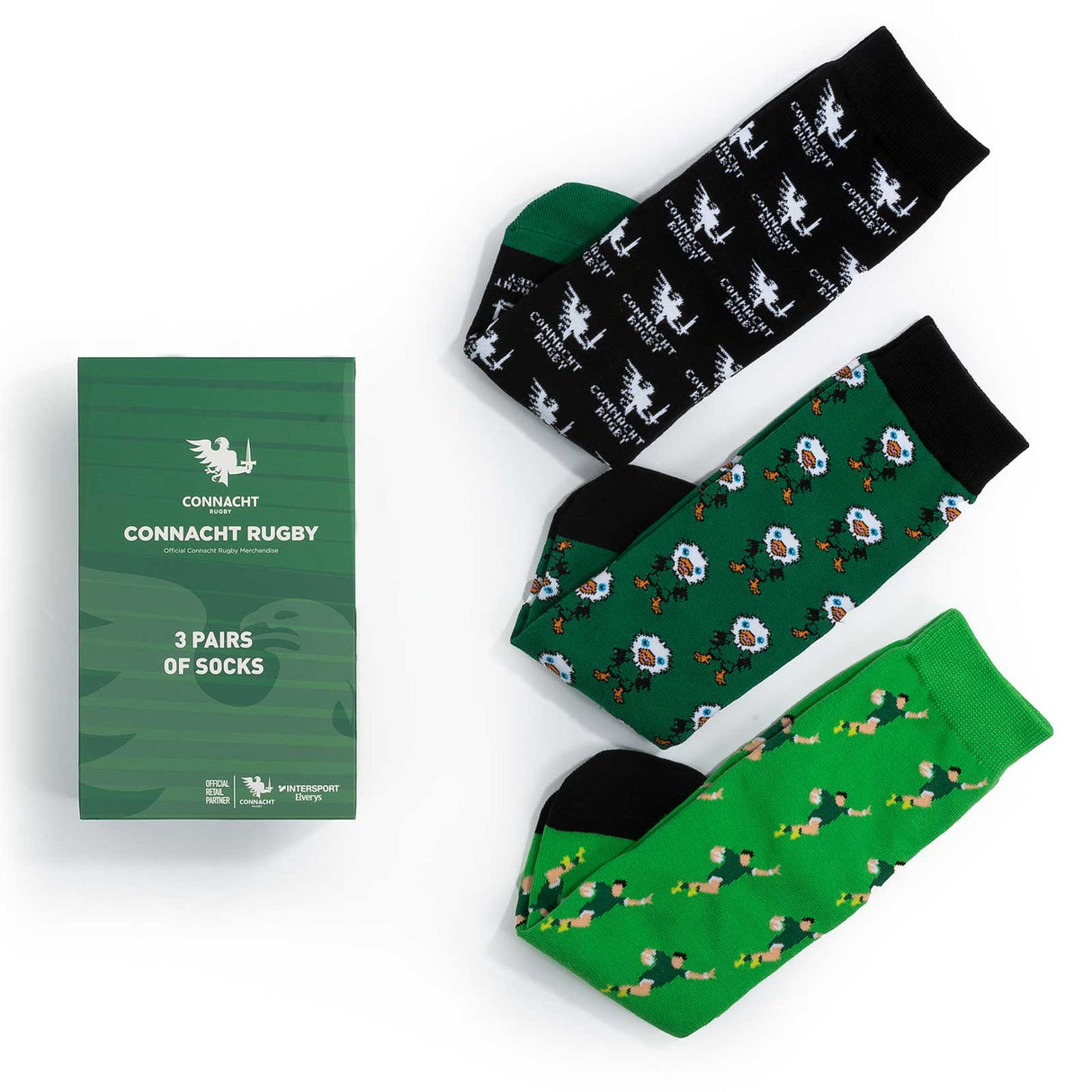 Connacht Gift Box 3 Pack Kids Socks