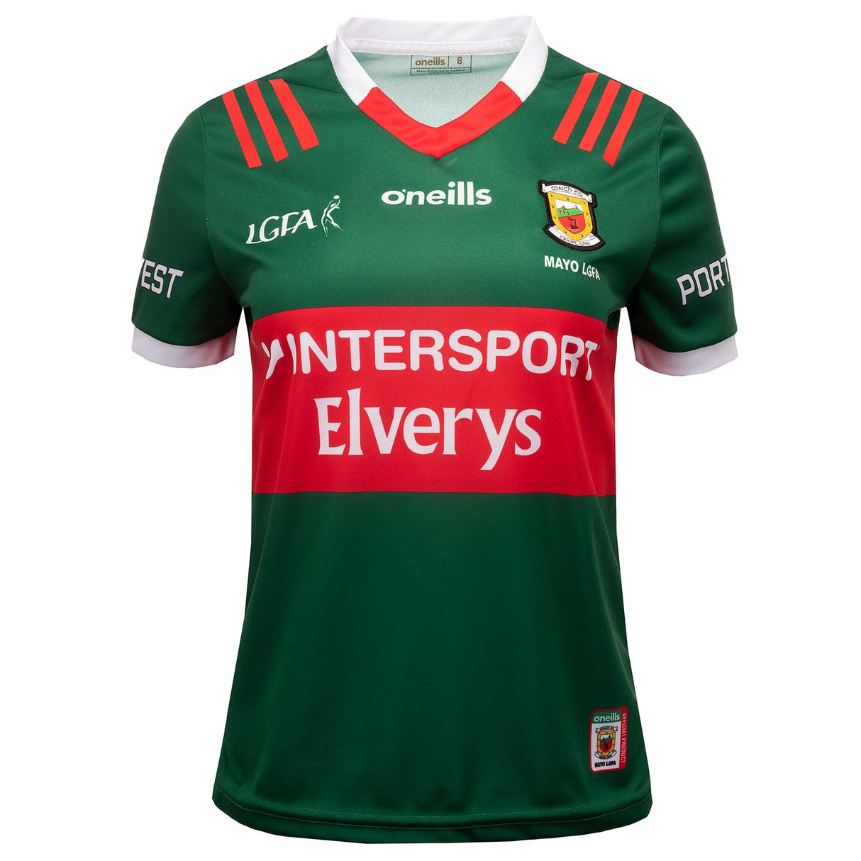 O'Neills Mayo Home 2023 LGFA Kids Jersey