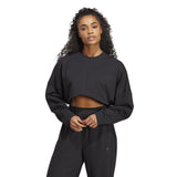 adidas Womens Yoga Studio Crop Sweatshirt