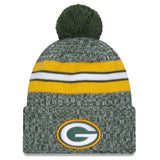 New Era Green Bay Packers 2023/24 Sideline Cuffed Bobble Hat