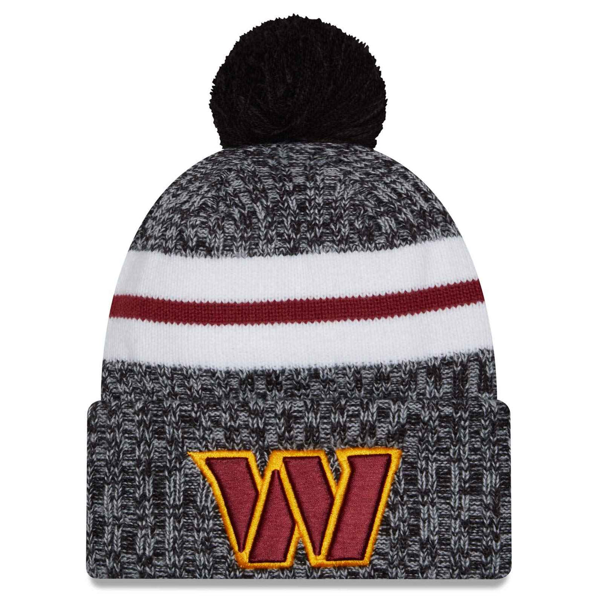 New Era Washington Commanders 2023/24 Sideline Cuffed Bobble Hat