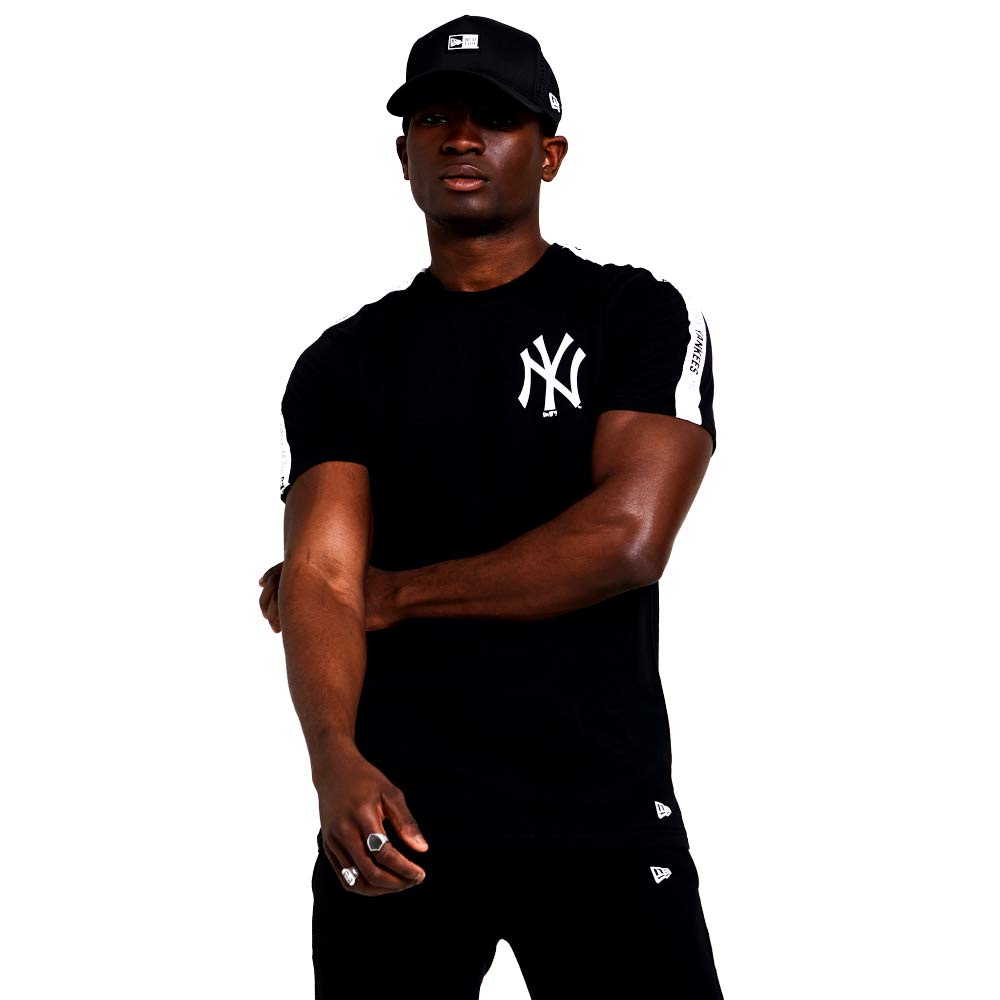 New Era New York Yankees Taped Sleeve Black T-Shirt