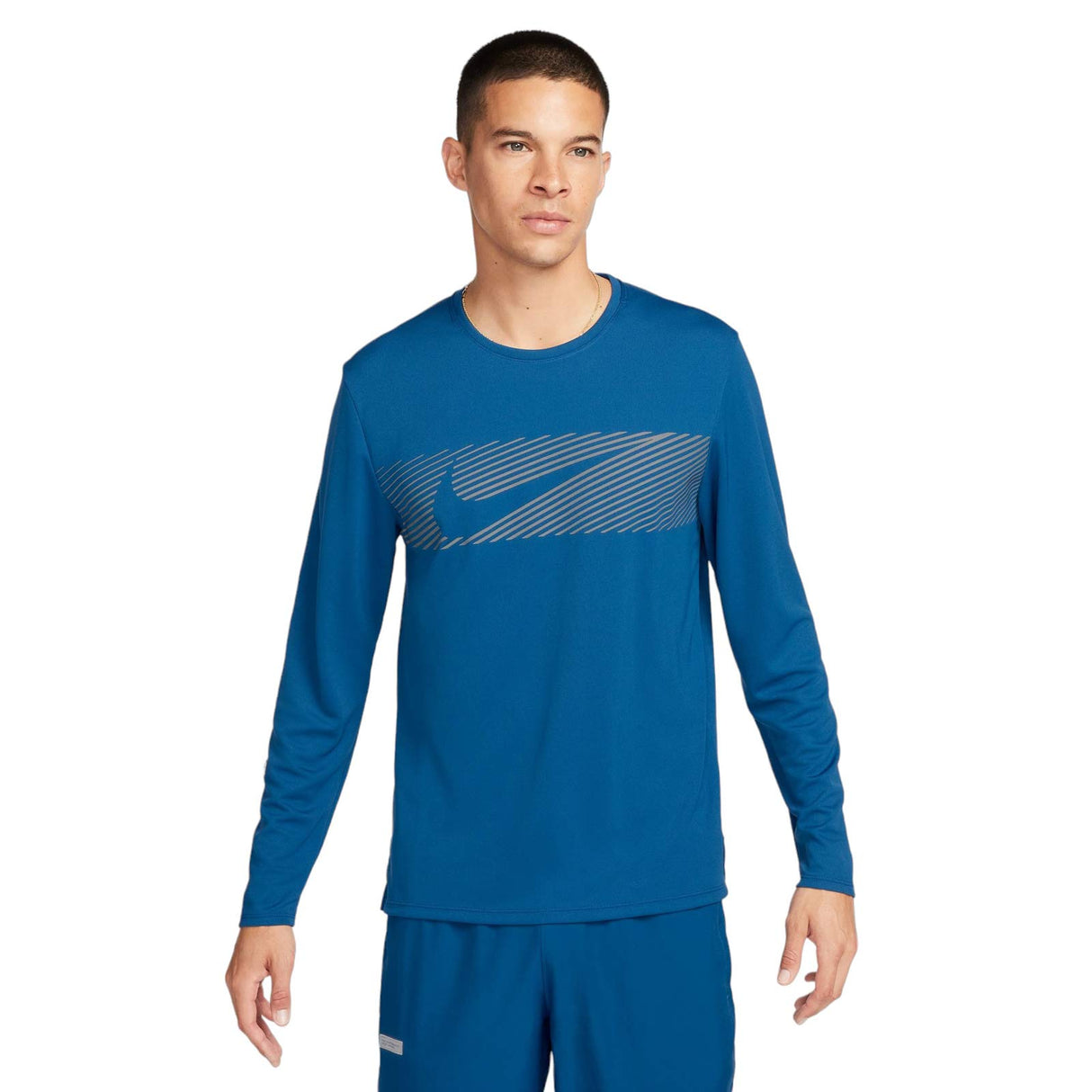 Nike Miler Flash Mens Dri-FIT UV Long-Sleeve Running Top