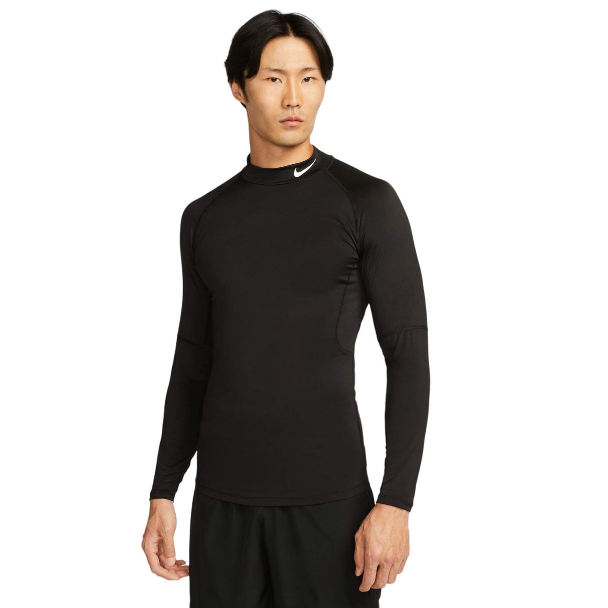 Nike Pro Mens Dri-FIT Fitness Mock-Neck Long-Sleeve Top