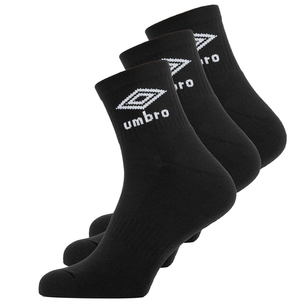 Umbro 3 Pack Cushioned Quarter Sock