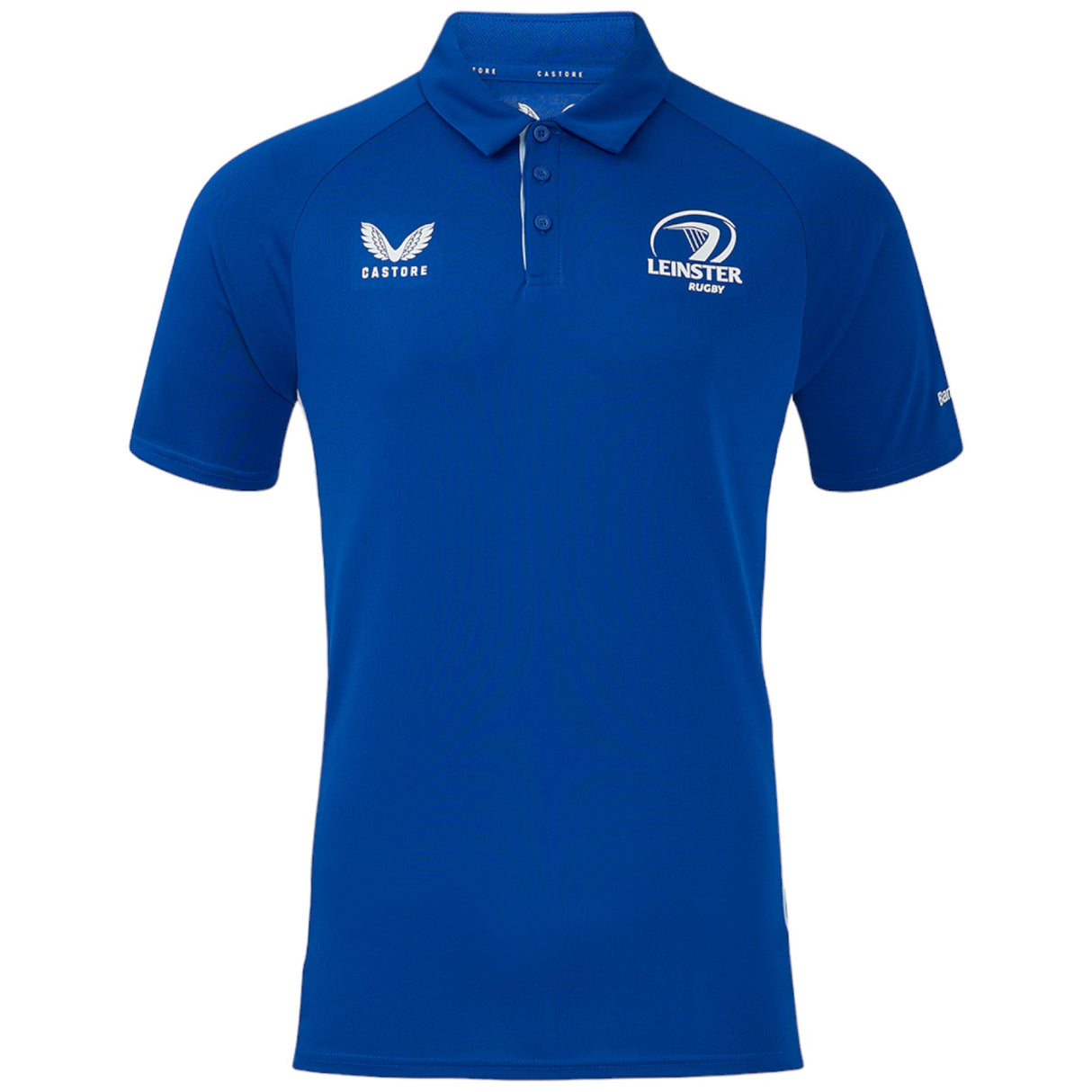 Castore Leinster Rugby 2024/25 Pro Media Mens Short Sleeved Polo Shirt