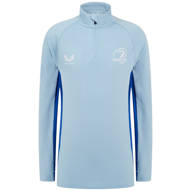 Castore Leinster Rugby 2024/25 Pro Players Kids Long Sleeved 1/4 Zip Midlayer Top