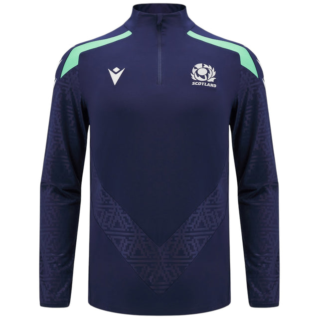 Macron Scotland Rugby 2024/25 Kids Half-Zip Training Top