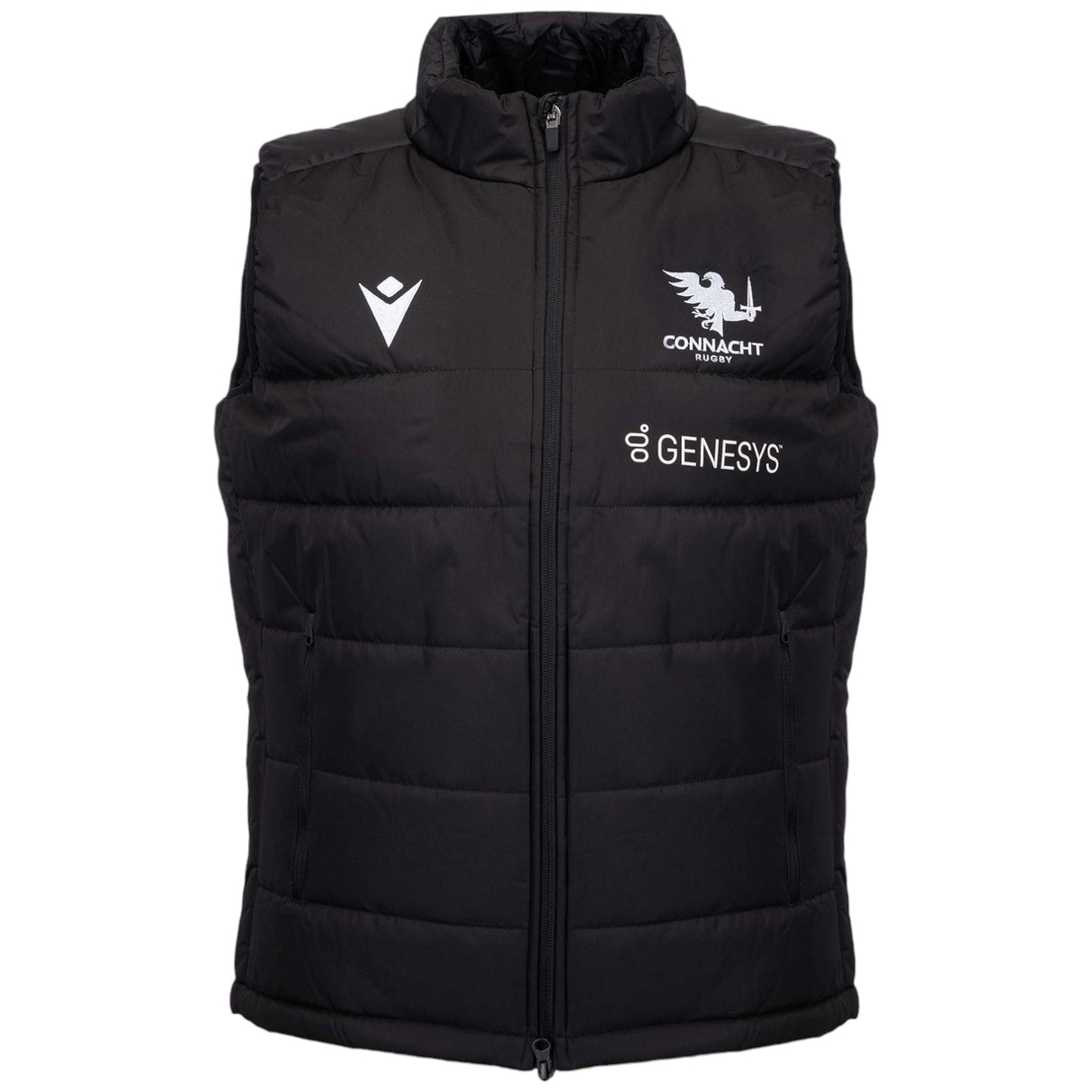 Macron Connacht Rugby 2024/25 Full-Zip Padded Gilet