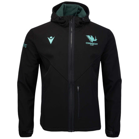 Macron Connacht Rugby 2024/25 Full-Zip Softshell Hooded Jacket