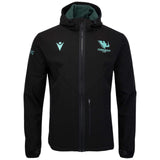 Macron Connacht Rugby 2024/25 Kids Full-Zip Softshell Hooded Jacket