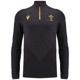 Macron Wales 2024/25 Long Sleeved 1/4 Zip Rugby Training Top