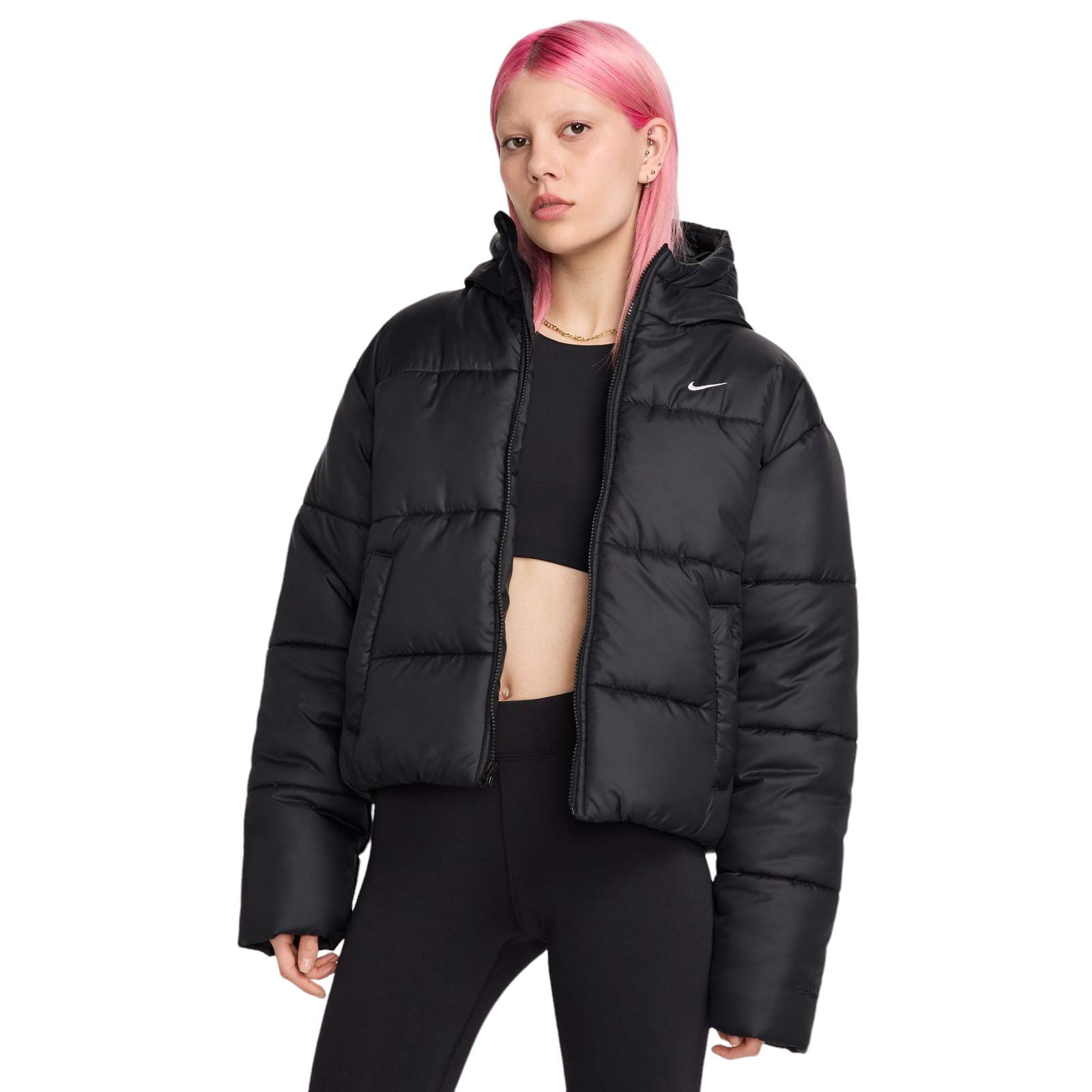 Nike Sportswear Classic Puffer Womens Therma FIT Loose Hooded Jacket