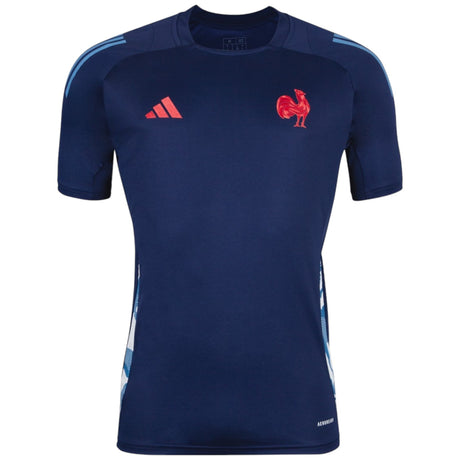 adidas France 2024/25 Short Sleeved Performance Rugby Training T-Shirt