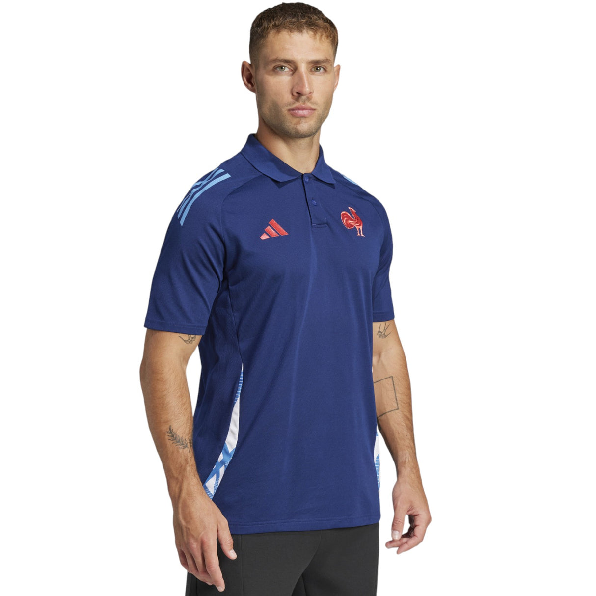 adidas France 2024/25 Short Sleeved Rugby Training Polo Shirt