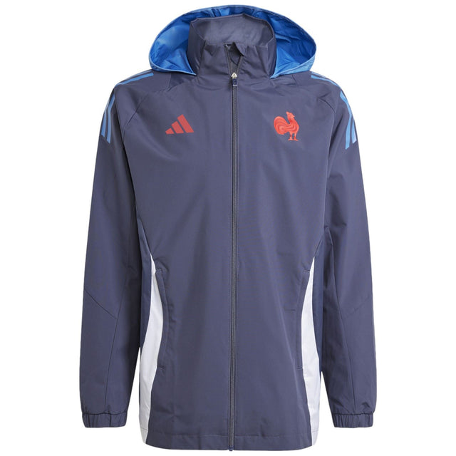 adidas France 2024/25 All-Weather Hooded Rain Jacket