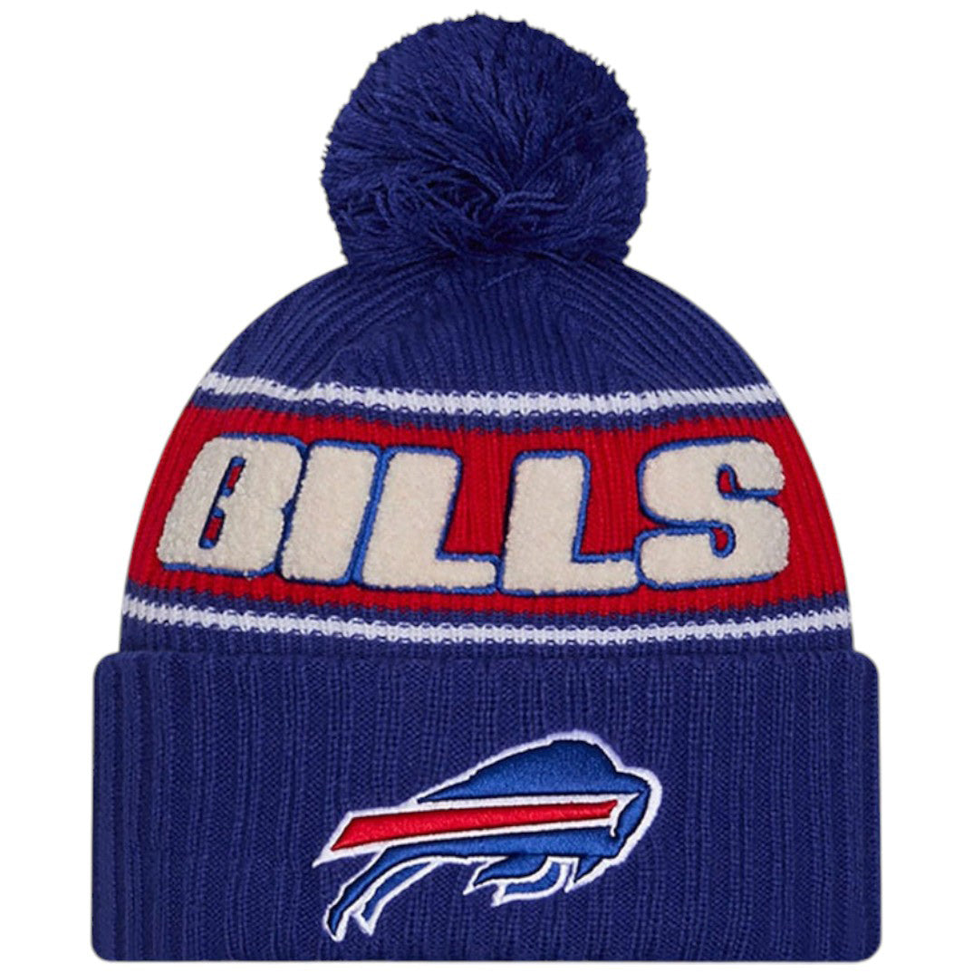 New Era Bills NFL Sideline 2024 Bobble Beanie Hat