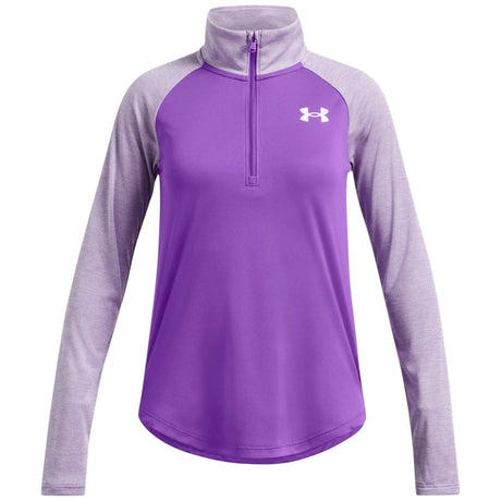 Under Armour Tech Graphic Girls Half-Zip Long Sleeved Top