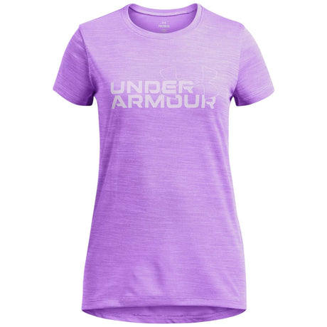 Under Armour UA Tech™ Twist Wordmark Girls Short Sleeved Logo T-Shirt