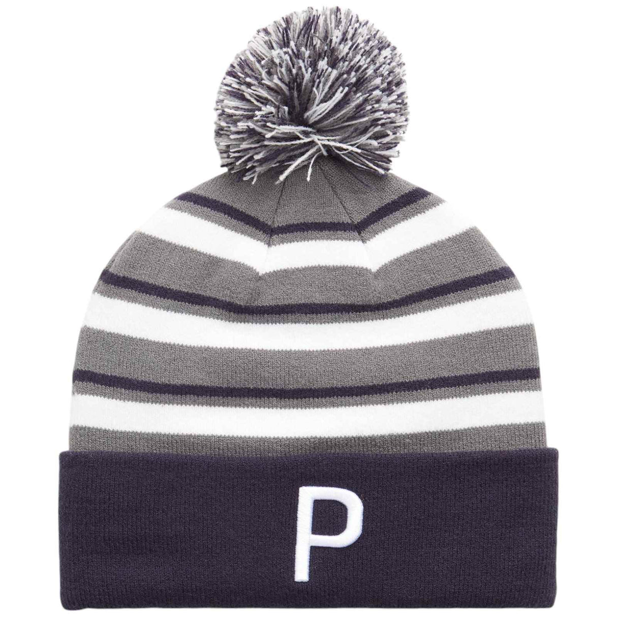 Puma WRMLBL Striped Pom Beanie Hat