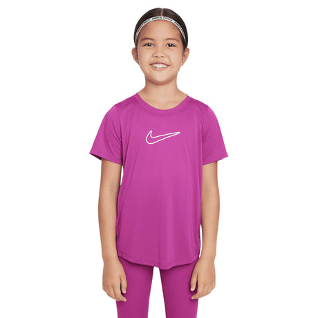 Nike One Fitted Girls Dri-FIT Short-Sleeve Top