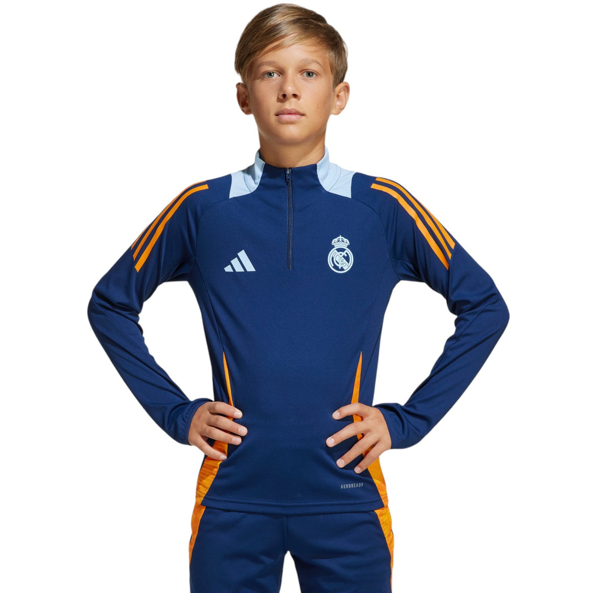 adidas Real Madrid 24 Kids Training Half Zip Top