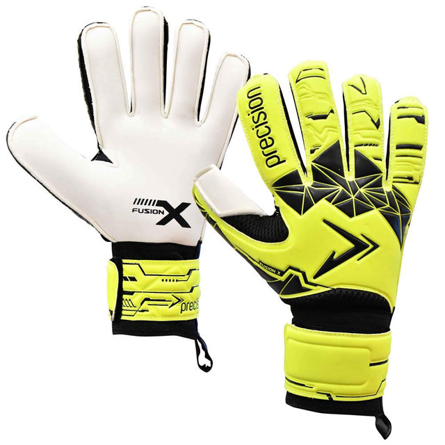 Precision Junior Fusion X Flat Cut Essential Goalkeeper Gloves