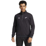 adidas All Blacks Rugby Essentials Half-Zip Waffle Sweatshirt