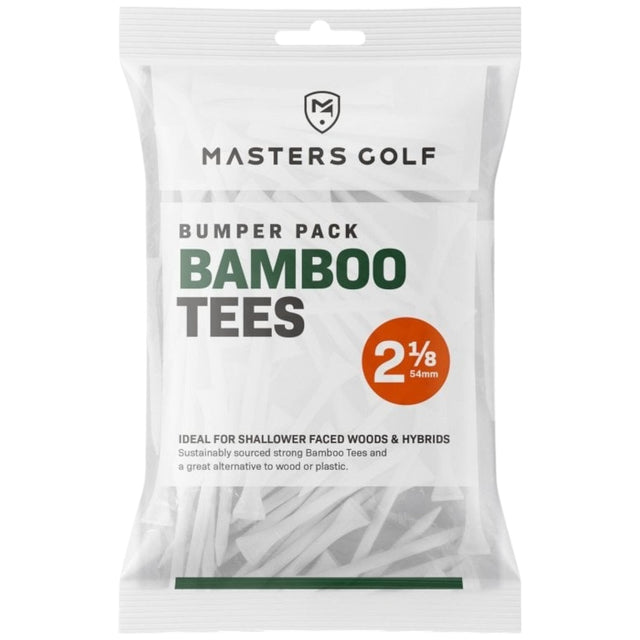 Masters Bamboo 2 1/8inch Golf Tees - 130 Pack