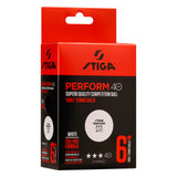 Stiga Perform 3-Star Table Tennis Ball, 6-pack