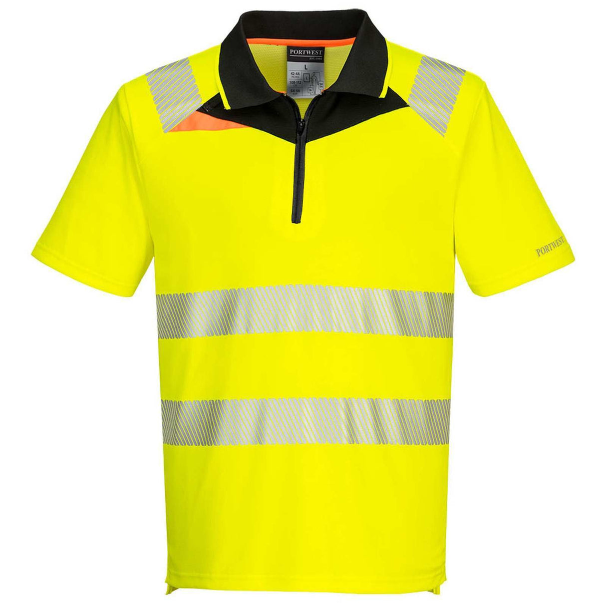 Portwest DX4 Hi-Vis Zip Polo Shirt