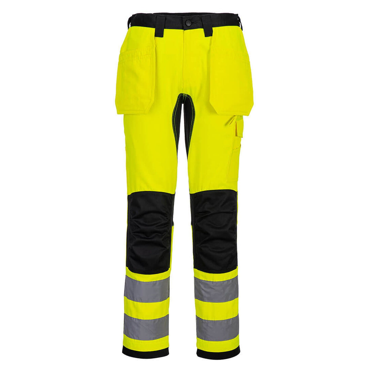 Portwest WX2 Eco Hi-Vis Holster Pocket Trousers Yellow/Black