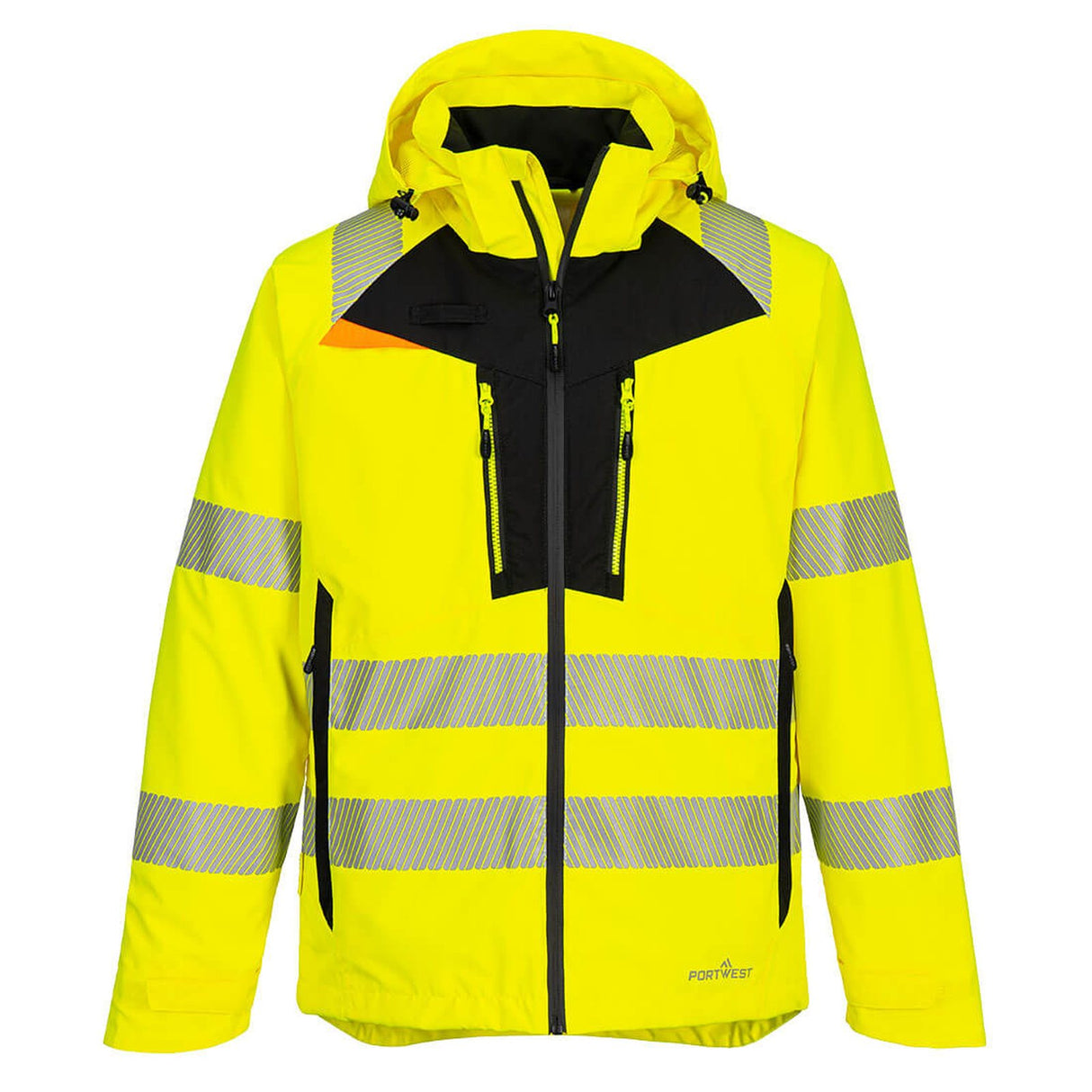 Portwest DX4 Hi-Vis Rain Jacket Yellow