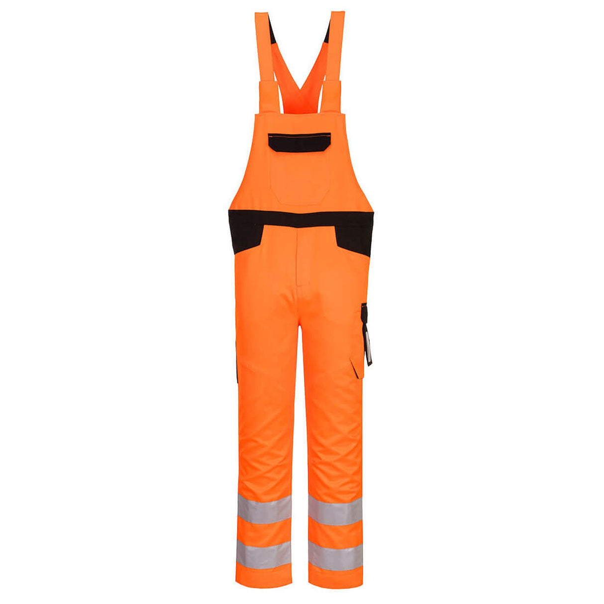 Portwest PW2 Hi-Vis Bib and Brace Orange/Black