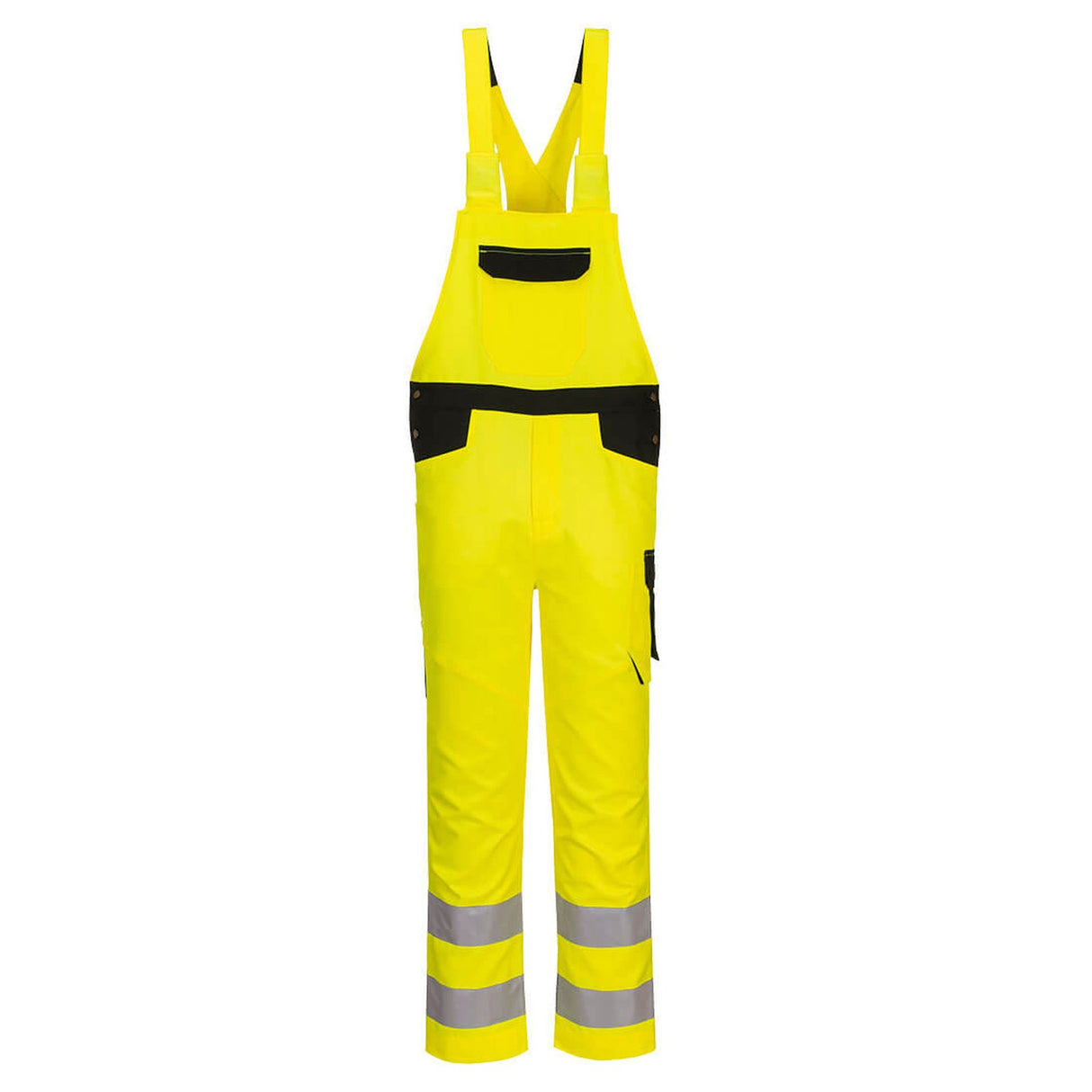 Portwest PW2 Hi-Vis Bib and Brace Yellow/Black