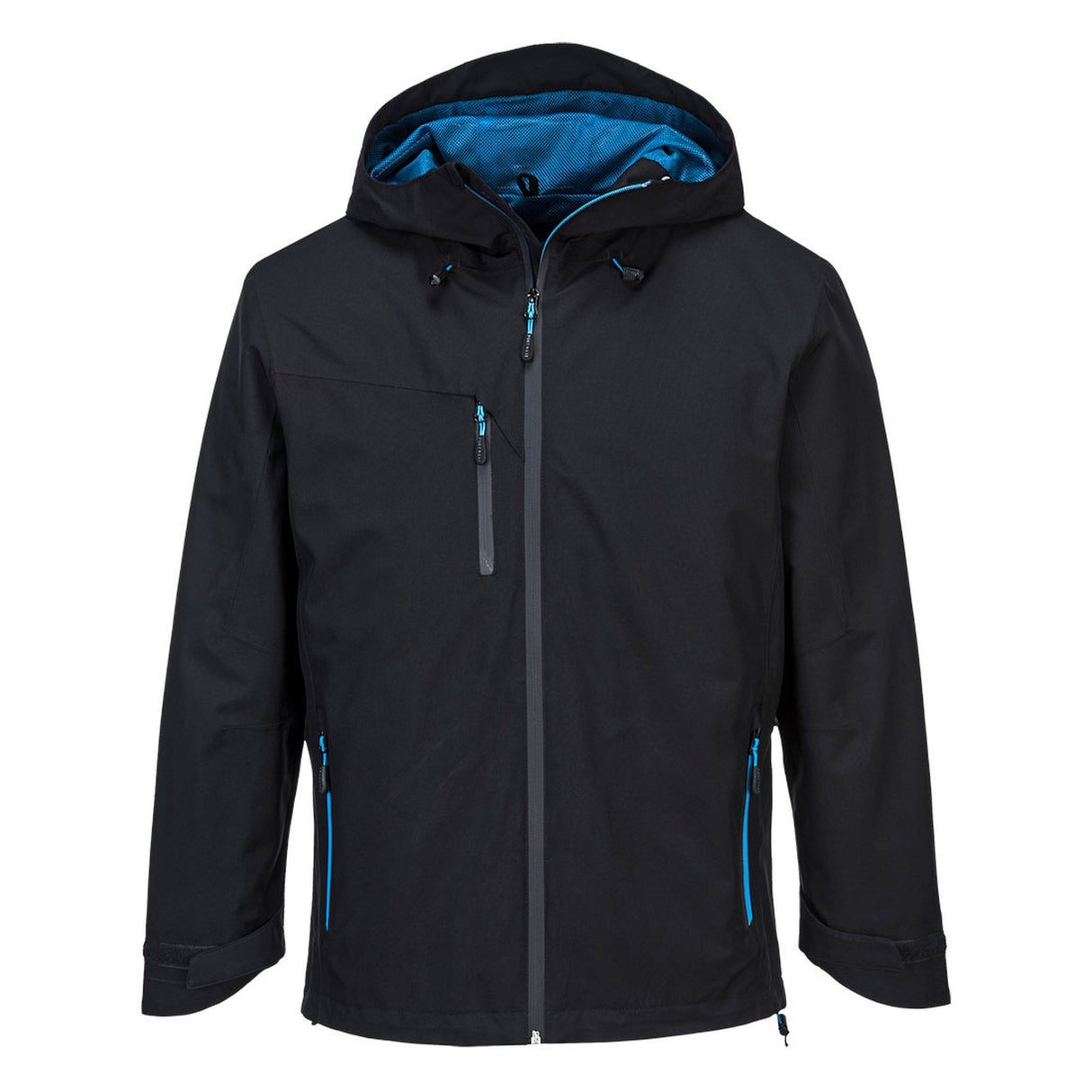 Portwest KX3 Rain Jacket Black/Blue