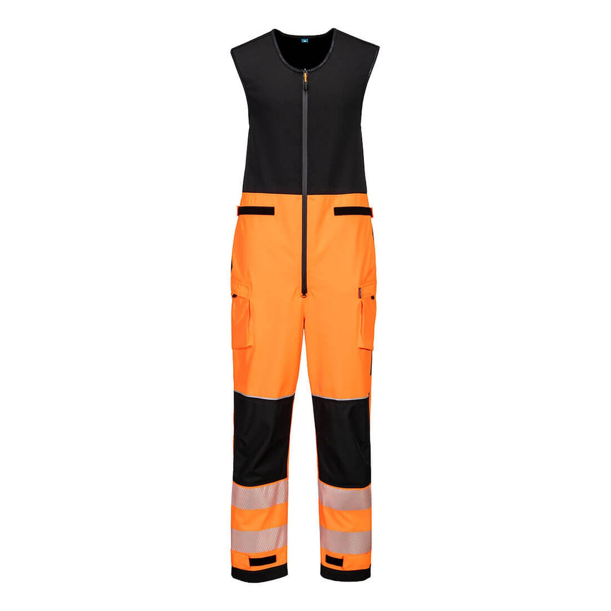 Portwest PW3 Hi-Vis Rain Salopette (3L) Orange/Black