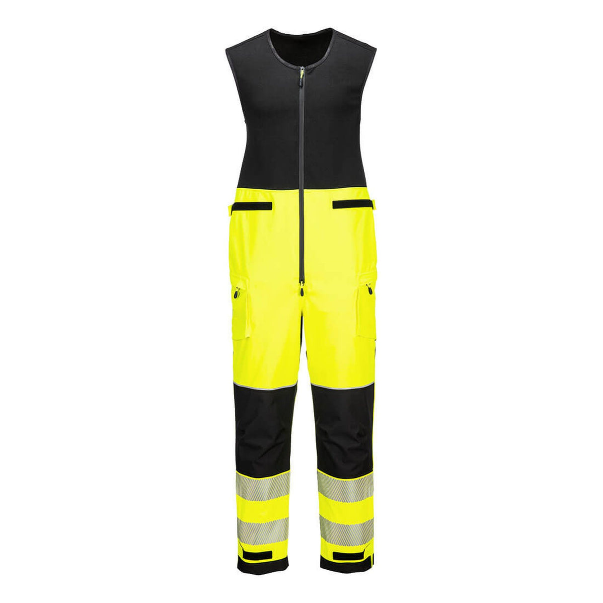 Portwest PW3 Hi-Vis Rain Salopette (3L) Yellow/Black