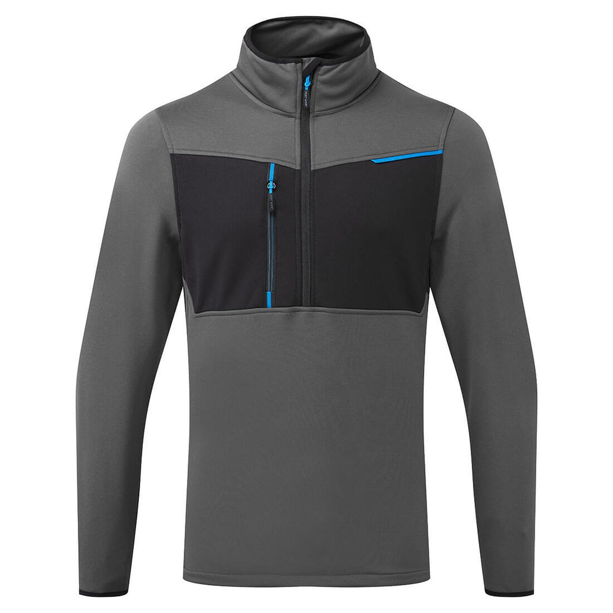 Portwest WX3 Half Zip Tech Fleece Metal Grey