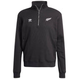 adidas All Blacks Rugby Essentials Half-Zip Waffle Sweatshirt