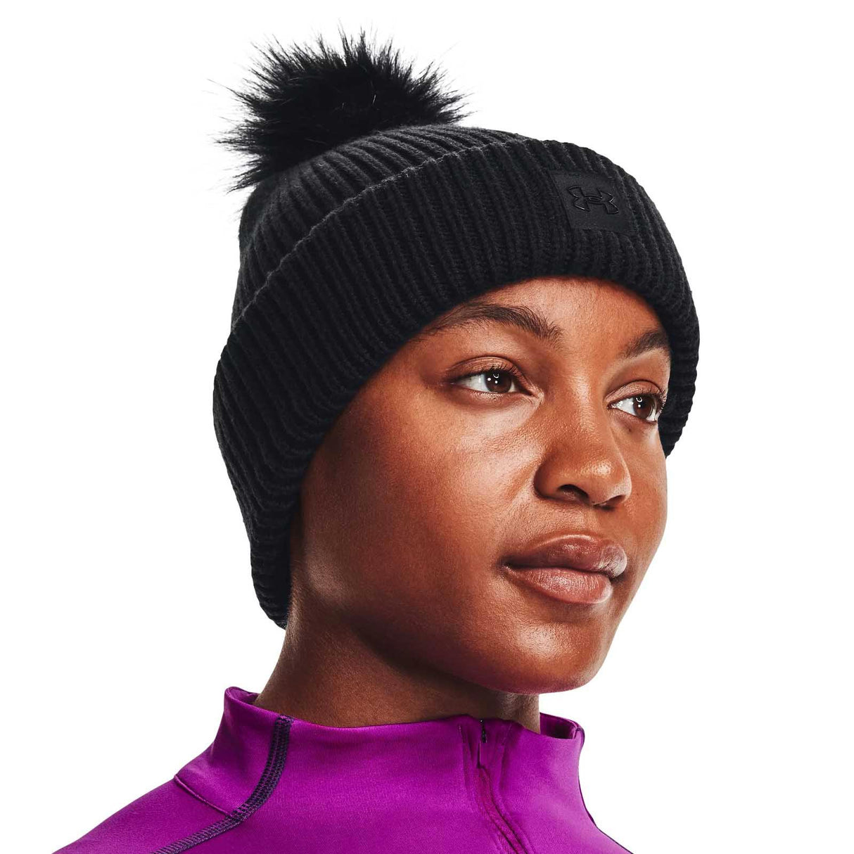 Under Armour ColdGear® Infrared Halftime Womens Ribbed Pom Beanie Hat
