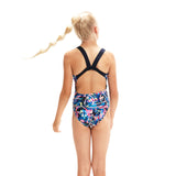 Speedo Girls Digital Allover Leaderback Swimsuit