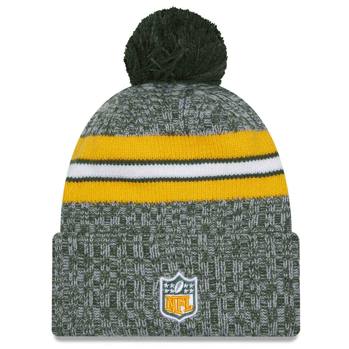 New Era Green Bay Packers 2023/24 Sideline Cuffed Bobble Hat