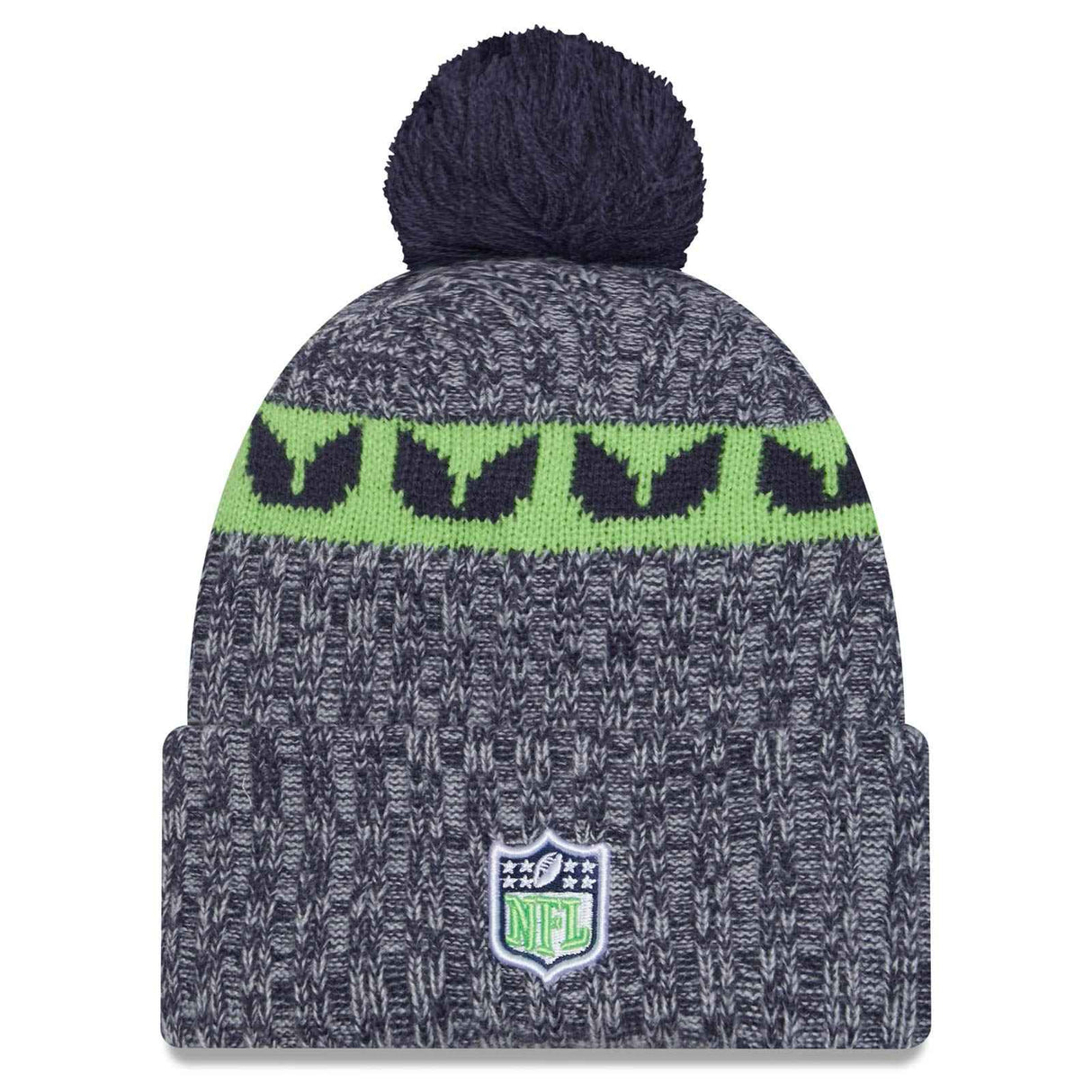 New Era Seattle Seahawks 2023/24 Sideline Cuffed Bobble Hat