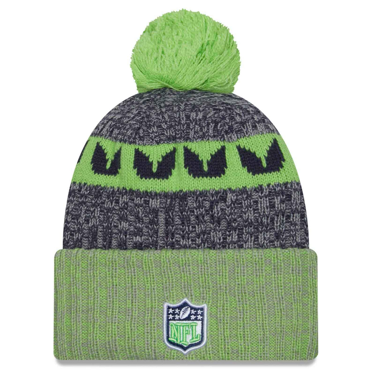 New Era Seattle Seahawks 2023/24 Sideline Cuffed Bobble Hat